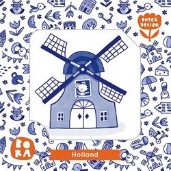 Ploegsma Stoffbuch Baby BORA Holland - Kuschelbuch Delfter Blau