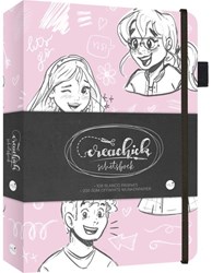 MUS Creatief Skizzenbuch CreaChick Pink zum kreativen Zeichnen und Gestalten