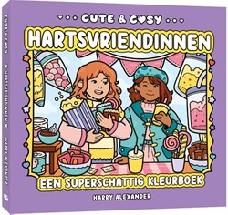 BBNC Malbuch für Kinder und Erwachsene Cute & Cosy Hartsvriendinnen