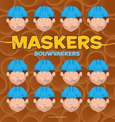 Harlekijn Bauarbeiter Masken - Kreative Verkleidungsmasken für Kinder