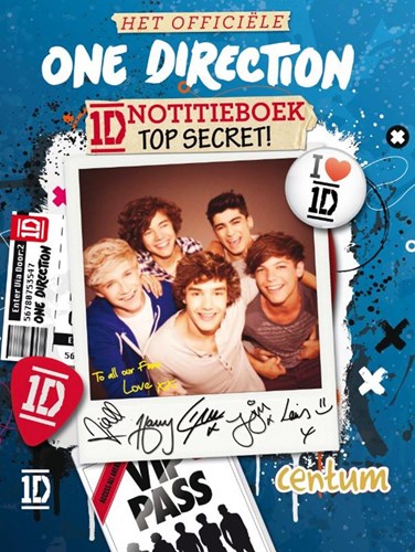 Harlekijn One Direction Notizbuch Top Secret - mit Stickern und Fotos