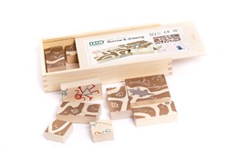 Bajo Puzzle Burrow & Drawings - bunte Karton-Legespiel für Kinder