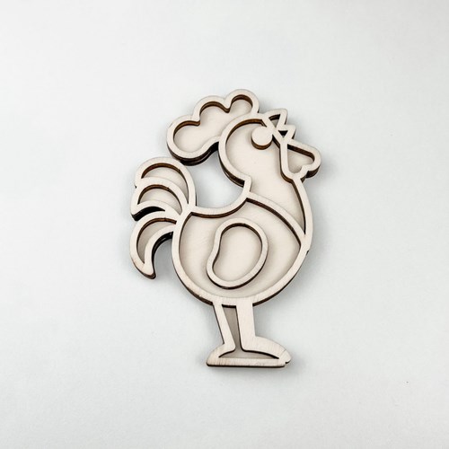 FiQ houten vulvorm Kip - 15×10 cm