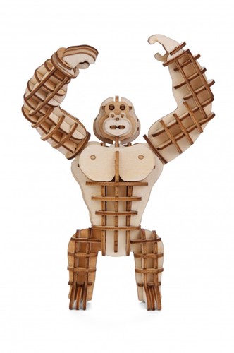 Kikkerland Gorilla - 3D-Holzpuzzle (105)-2