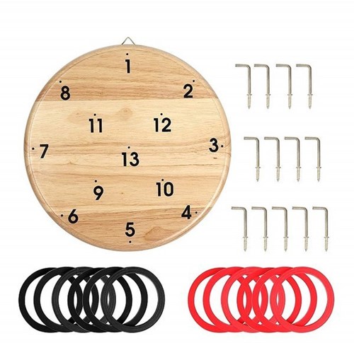 BS GA366 Hooky-Hook Toss Ringwurfspiel, Holz/Rot/Schwartz-2