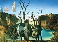 Eurographics puzzle Salvador Dalí - Schwäne spiegeln Elefanten - 1000 Teile-2