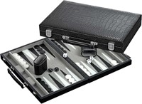 Philos Backgammon Koffer Kunstleder mittel-2