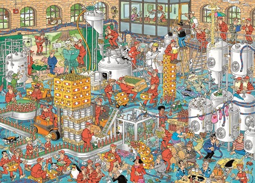 Jumbo Jan van Haasteren Puzzle Die Handwerksbrauerei - 1000 Teile-2