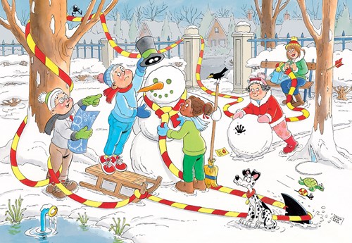 Jumbo Puzzle Jan van Haasteren Junior Schneemann 150 Teile Kinderpuzzle-2