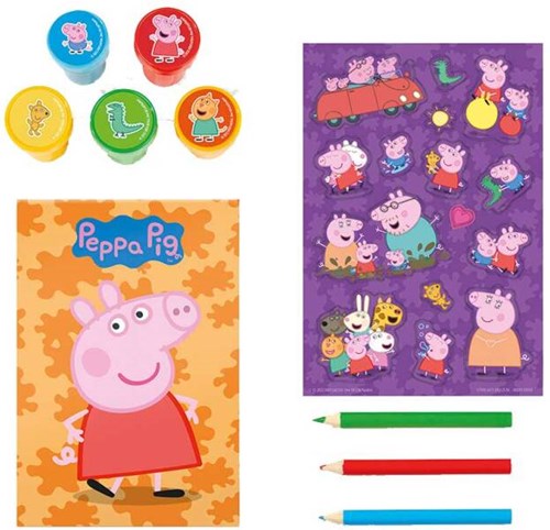 Bambolino Toys Peppa Pig Stempelset kreatives Spielzeug mit Stickern-2