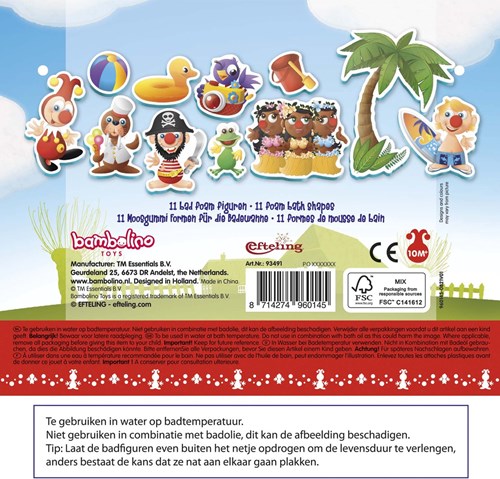 Bambolino Toys Badespielzeug Jokie Schaumstofffiguren im Aufbewahrungsnetz 11-teilig-2