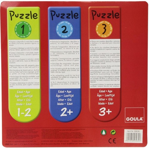 Goula Holz Schulpuzzle - Formenpuzzle 7 Teile Lernspielzeug-2