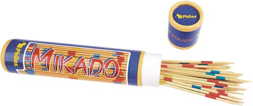 Philos Mikado Bambus Geschicklichkeitsspiel in Kartonröhre - Familienspiel-3