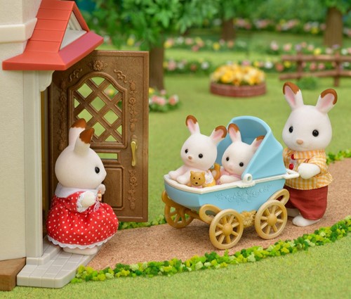Sylvanian Families 5432 Schokoladenhasen Zwillinge mit Kinderwagen - Puppenhaus Spielset-3
