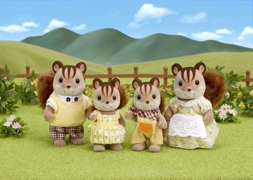 Sylvanian Families Walnuss Eichhörnchen Familie Puppenhaus Figuren 4172-2