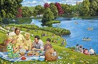 Gibsons Puzzle Familienausflug 4x500 Teile Nostalgie Erwachsene-3
