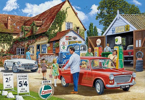 Gibsons Puzzle Familienausflug 4x500 Teile Nostalgie Erwachsene-2