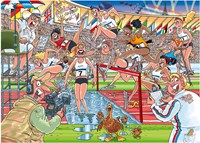 Jumbo Puzzle Wasgij Original 44 Sommer Spiele 1000 Teile Puzzle-2