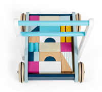 BigJigs Holz Baby Lauflernwagen mit Bausteinen - nachhaltiges Spielzeug-3