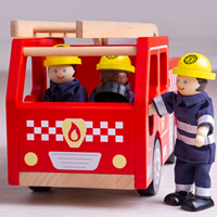 Bigjigs Stadt-Feuerwehrauto-3