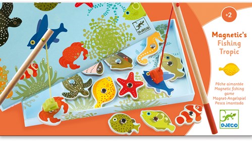 Djeco JEUX  EDUCATIFS BOIS - PÊCHES MAGNETIQUES Fishing Tropic - FSC 100%