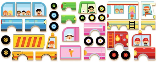 Djeco JEUX  EDUCATIFS BOIS - INZEBOX Inzebox Vehicles - FSC 100%