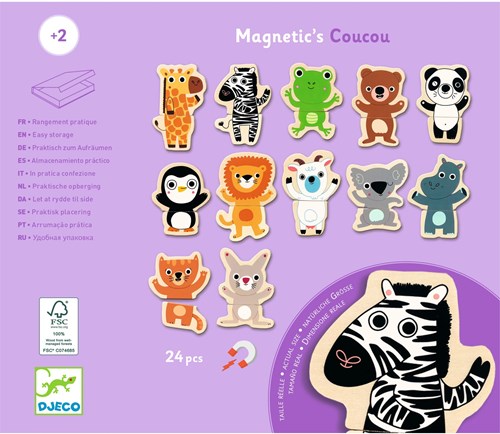 Djeco JEUX  EDUCATIFS BOIS - MAGNETIQUES BOIS Coucou - FSC 100%
