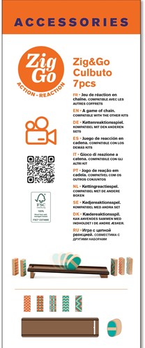 Djeco CONSTRUCTION - ZIG & GO Zig & Go - Culbuto - 7 pcs - FSC 100%