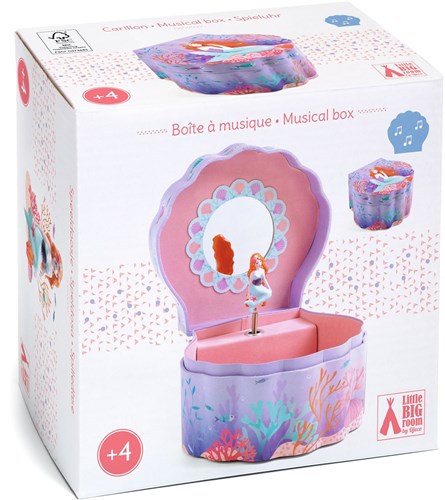 Djeco LITTLE BIG ROOM - BOÎTES A MUSIQUE Sirène enchantée - FSC MIX