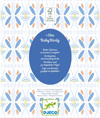 Djeco PREMIER ÂGE - BABY BLANC BabyBirdi - FSC 100%
