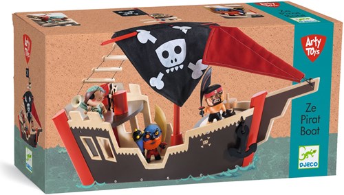 Djeco MONDE IMAGINAIRE - ARTY TOYS Ze Pirat Boat - FSC 100%