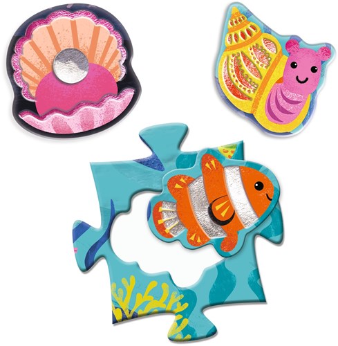 Djeco PUZZLES - PUZZLES GEANTS Sous la mer - 24 + 8 pcs - FSC MIX