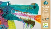 Djeco PUZZLES - PUZZLES GEANTS Léon le dragon - 58 pcs - FSC MIX