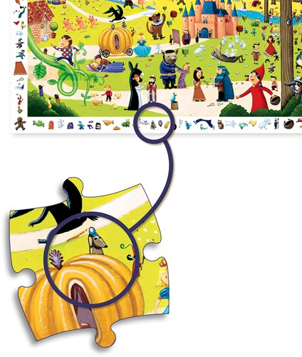 Djeco PUZZLES - PUZZLES OBSERVATION Contes - 54 pcs - FSC MIX