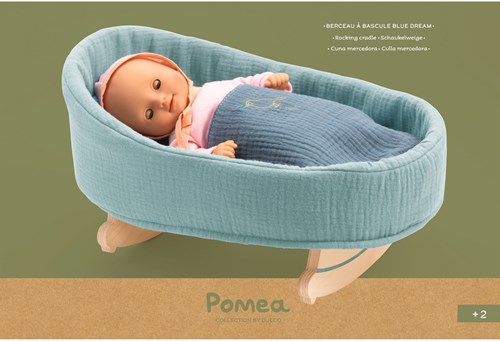 Djeco POMEA COLLECTION - ACCESSOIRES POMEA Berceau à bascule Blue Dream - FSC 100%