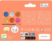 Djeco BODY ART - PALETTE ET ACCESSOIRES Palette 6 couleurs - Effet métal