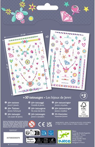 Djeco BODY ART - TATOUAGE Les bijoux de Jenni - FSC MIX