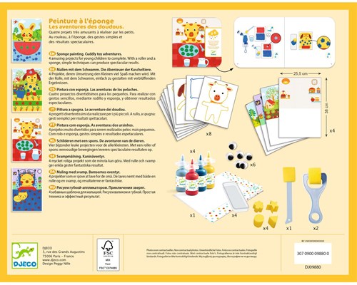 Djeco LES PETITS - PEINTURE Les aventures des doudous - FSC MIX (PACKAGING)