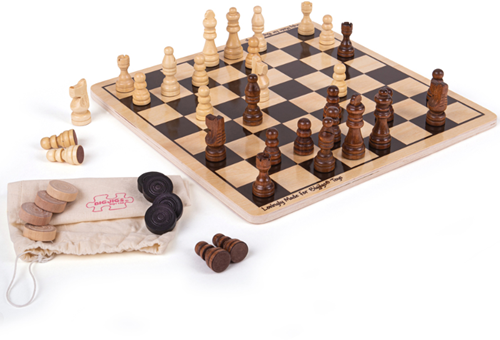 Bigjigs Dame und Schach Spiel-2