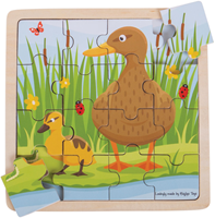 Bigjigs Ente und Entenküken Puzzle-2