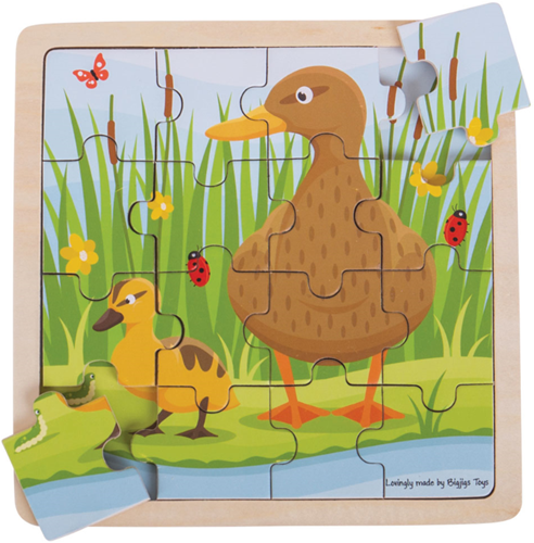 Bigjigs Ente und Entenküken Puzzle-2