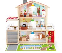 Hape Puppen-Villa von Hape| Preisgekröntes Puppenhaus mit 10 Zimmern, Puppen-Villa aus Holz mit Zubehör ab drei Jahren-3