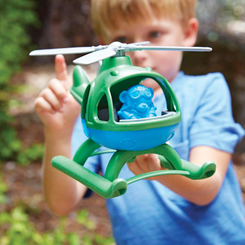 Green Toys Spielzeug Hubschrauber grün - nachhaltiges Kinderspielzeug-2