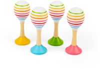 BigJigs Holz Musikspielzeug Junior Maraca Set - buntes Baby und Kleinkind Spielzeug-2