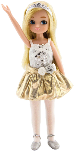 Lottie Puppe Schwanensee Ballett mit goldenem Kleid und Diadem-2