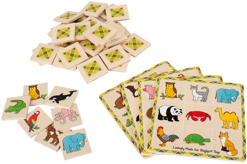 BigJigs Holzspiel Lotto - Tiere Memoryspiel für Kinder-3