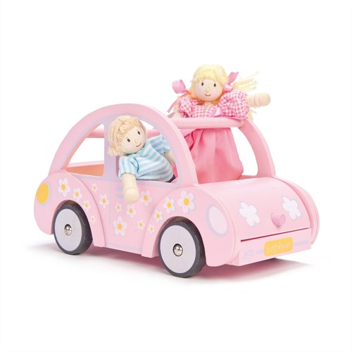 Papo Le Toy Van Sophie's Holzauto, klassischer ikonischer Retro-Stil, Spielzeug-Fahrzeug mit Gepäck und offener Oberseite-3