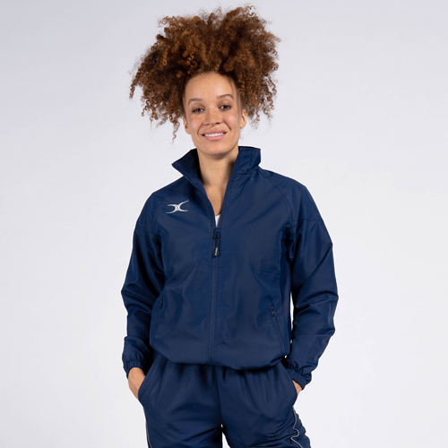 Gilbert Netball Sportjack Blaze Track Top W 14 marineblau Damen-3