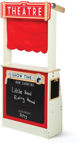 Tidlo Holzspielzeug Laden und Puppentheater - Spieltheater-2