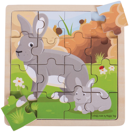 Bigjigs Kaninchen und Kätzchen Puzzle-2